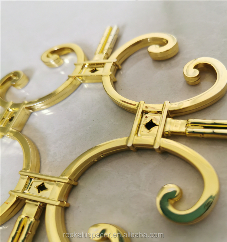 Decoration Fittings Uv Electroplate Aluminium Astragal Bars Connector