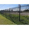 Buy cheap Garden Steel Fence Galvanized Black Spear Top Tubular Steel Panels 1.8*2.4m from wholesalers