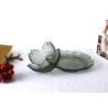 Buy cheap Solid Colored Glass Ketchup Saucer Appetizer Plates Sakura Shaped from wholesalers