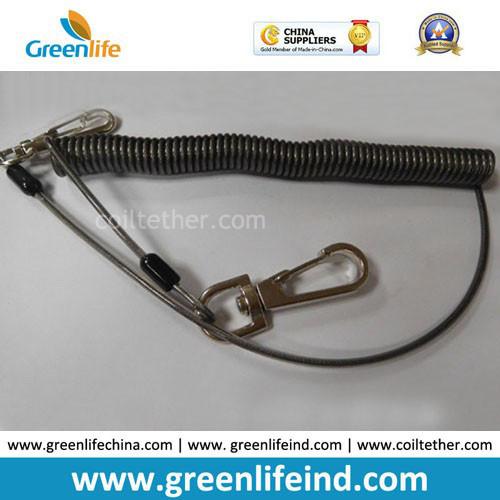 Buy cheap Top Quality Safety Lanyard Holder Black Spiral Coil Leash Rope from wholesalers