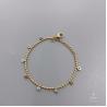 Buy cheap Blue Devil's Eye Gold Bead Chain Necklace 18k Gold Plated Stainless Steel Jewelry from wholesalers