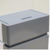 Buy cheap Gray Square SGS Certificate 850mm Steel Outdoor Trash Can from wholesalers