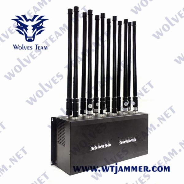 Buy cheap DCS GSM GPS WIFI UHF VUH Jammer CDMA 24W 12 Antennas Desktop from wholesalers