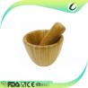 Buy cheap Formaldehyde Free Bamboo Mortar And Pestle Kitchen Garlic Pugging Pot from wholesalers