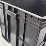 800*400*230mm Conductive Turnover Box Plastic ESD Electronic Parts Box Black