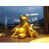 Buy cheap Gold Paint Metal Animal Sculptures , Outdoor Painted Metal Pig Sculpture from wholesalers