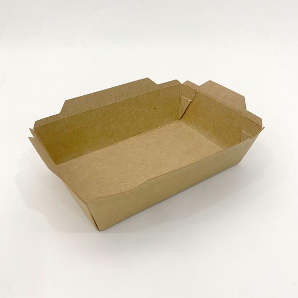Buy cheap Printable Kraft Food Paper Trays Biodegradable For Barbecue Fries Packaging from wholesalers