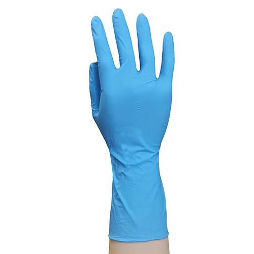 Buy cheap 12 Inches Disposable Nitrile Glove Medical WaterProof Blue Nitrile Exam Gloves from wholesalers