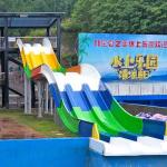 Customized Lanes Rainbow Water Slide Aqua Park Equipment Anti UV