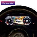12V 1920*720 Jeep Wrangler Digital Dash Android 9 car gauge cluster