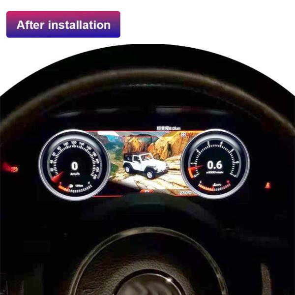 Buy cheap 12V 1920*720 Jeep Wrangler Digital Dash Android 9 car gauge cluster from wholesalers