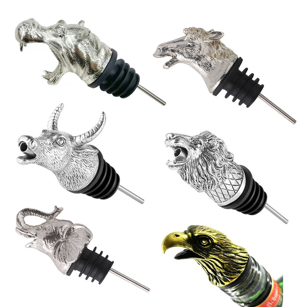 3D Animal Head Wine Pourer Stainless Steel 304 Decanter Pourer