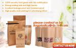 k colorful printing stand up kraft paper bags with clear window,Brown kraft