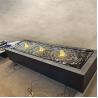 Buy cheap Dark Grey Rectangle Water Fountains Outdoor Metal Water Table Feature With LED lights from wholesalers