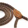 Buy cheap Soft Cotton Fabric Handmade Leather Dog Leads Eco Friendly Customized Logo from wholesalers