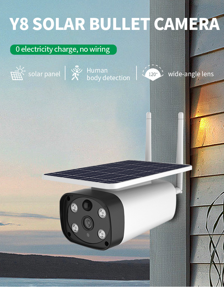 1080P 2MP 4G LTE Low Power Consumption HD Full Color Solar Security Camera