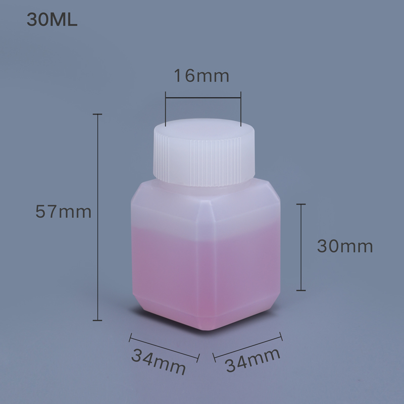 Reagent Translucent Plastic Hdpe Lab Bottles For Chemical Solvents 30ml