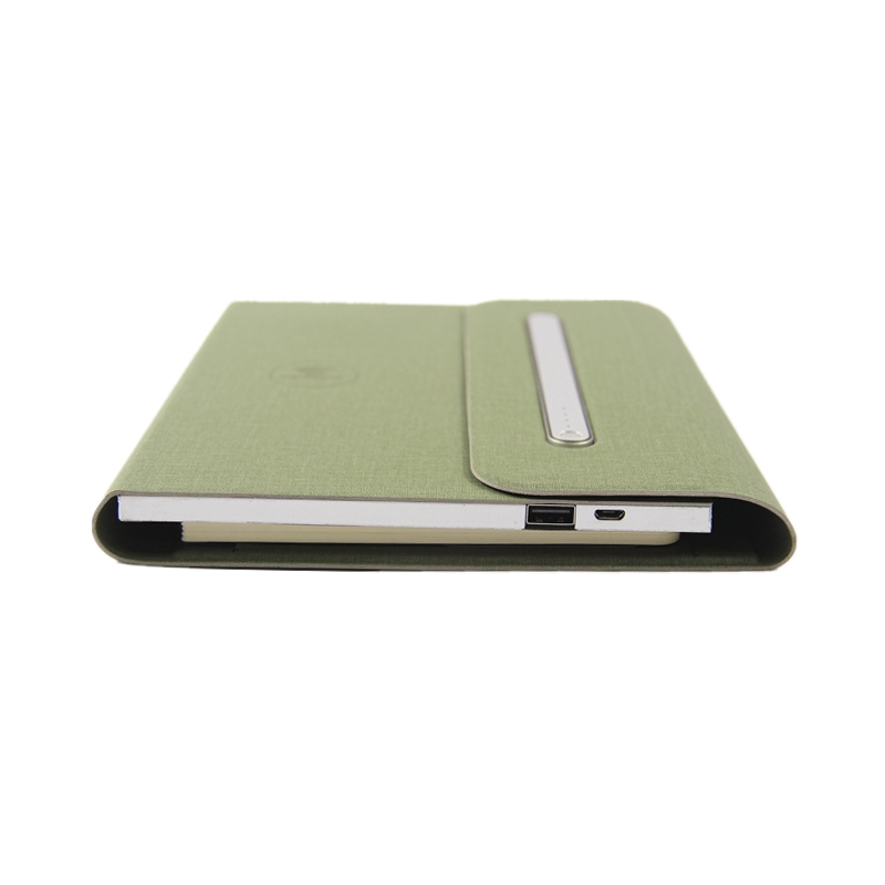Hot Selling Business Notebook Power Bank Business Wireless Charging Notebook With Phone Holder