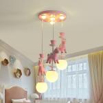 Children bedroom chandeliers modern ins merry-go-round boy girl room chandelier
