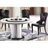 Buy cheap hotel dining room 8 persons round marble table with Lazy Susan furniture from wholesalers