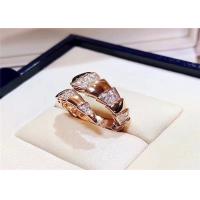 Buy cheap Handmade 18K Gold Diamond Jewelry Snake Ring With Black Onyx product