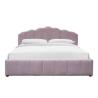 Buy cheap Romantic Pink Upholstered Bed Frame Plywood Queen Size Bed Frame For Bedroom from wholesalers