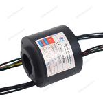 Low temperature slip ring with optional through hole for industry robot arms