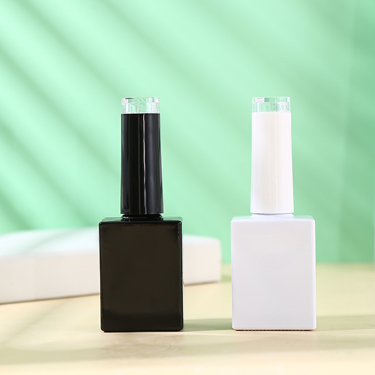 8ML 10ML 15ML Glass Bottle With Plating Window Cap for Gel Nail Polish Base Material Glass Customized Colors Vials