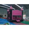 Buy cheap Pink And Black Castle Inflatable Bounce House Easy Deformation SGS Approved from wholesalers