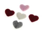 3 Cm Wool Handmade Felt Heart Ball Floral Material For Christmas Decoration