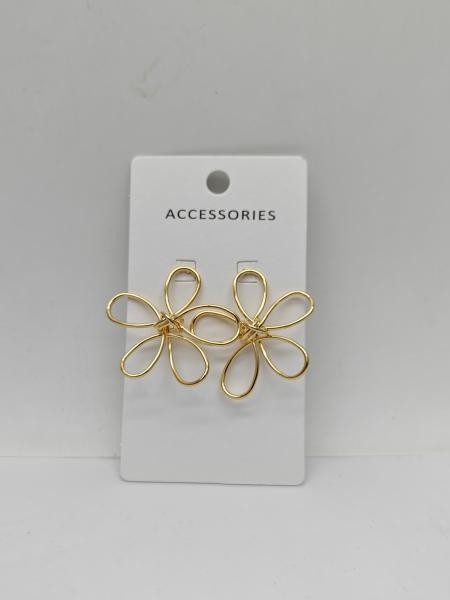 Buy cheap Flower Gold Metal Flower Stud Earring from wholesalers