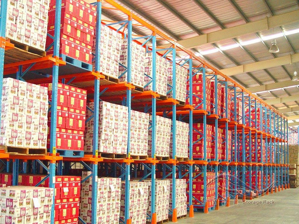 Heavy Duty Shelving Drive In Drive Through Racking System 1.5-2.5mm Depth