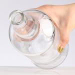 750ml Vodka Glass Bottle with Lid Finish and Customized Logo in Flint Glass