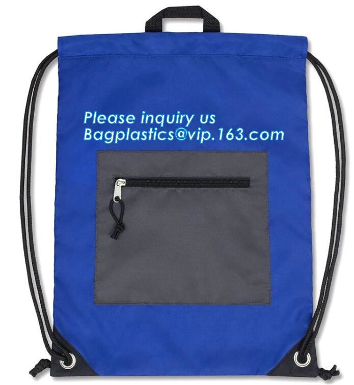Recycled foldable polyester bag,Custom logo printed basketball backpack 210D polyester printing drawstring bag bagease