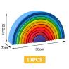 Buy cheap 30cm Pine Wooden Blocks Toys Rainbow Building Blocks Tower Toys from wholesalers