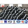 Buy cheap 69KV Power Lines Galvanised Steel Tubular Electric Pole With Bitumen from wholesalers