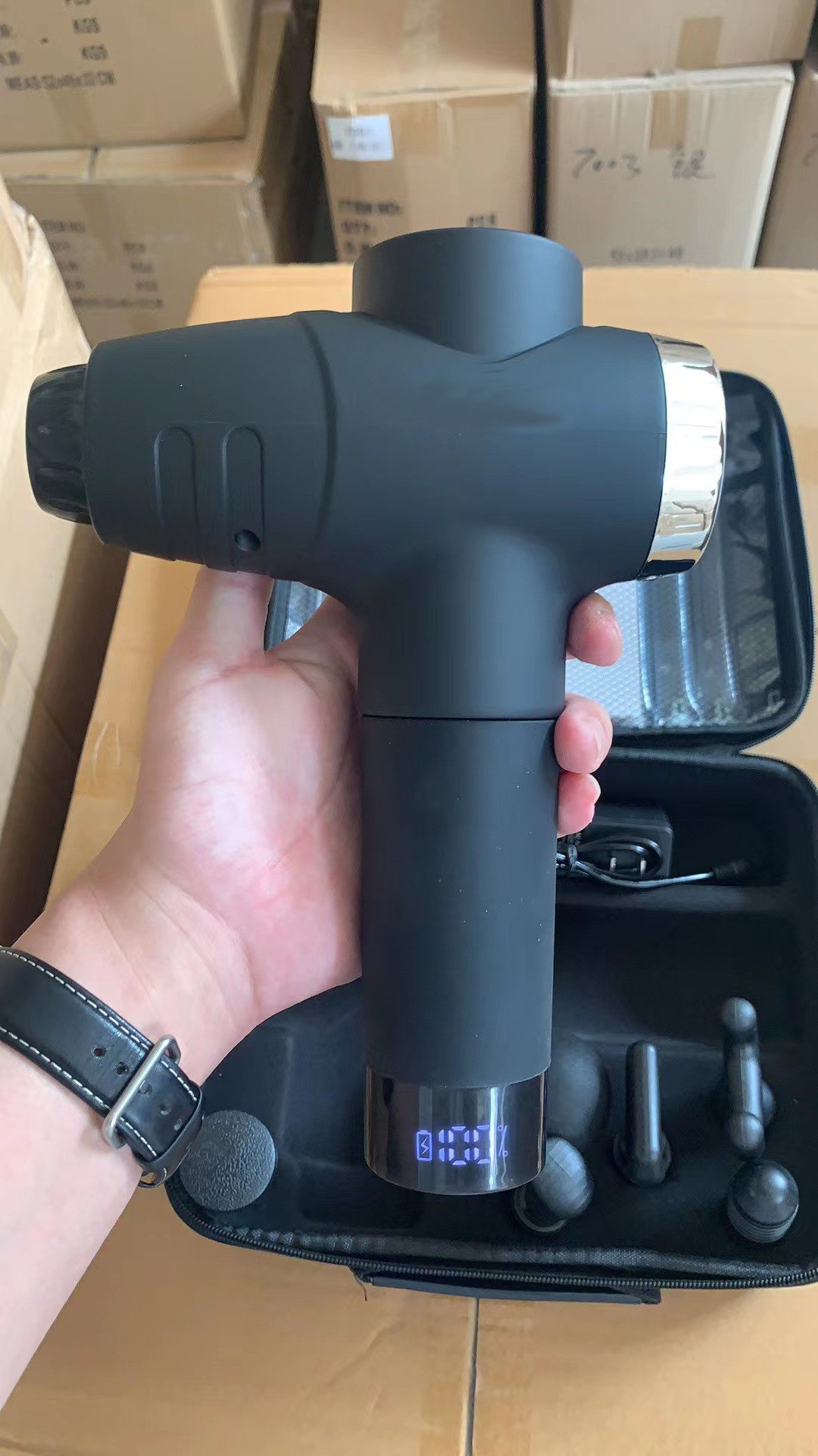 Six Heads Gym Massage Gun 12V For Whole Body Workout Recovery