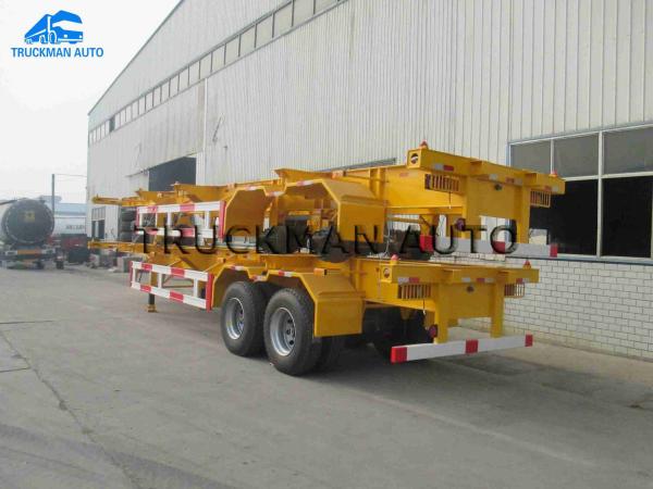 Buy cheap 20 Feet Skeletal Container Trailer 30 Tons Loading Any Colors Triangle Tires from wholesalers