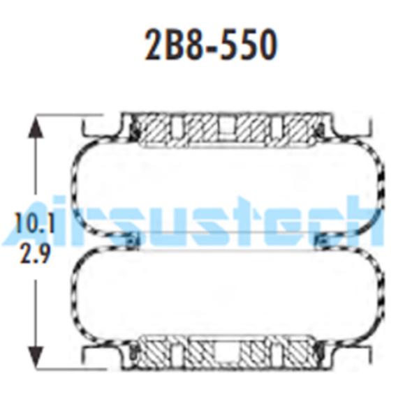 Customized Goodyear Air Spring 2B8-550 W01-358-7325 Firestone Suspension Air