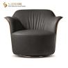 Buy cheap 90cm Length Modern Leisure Chair Stainless Steel Base Pu Leather Armchair from wholesalers