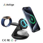 Multifunctional Wireless Desktop Charger Rotating 15W With Private Mold