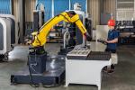 High Efficiency Robotic Surface Belt CNC Polishing Machine 380v For Metal Parts
