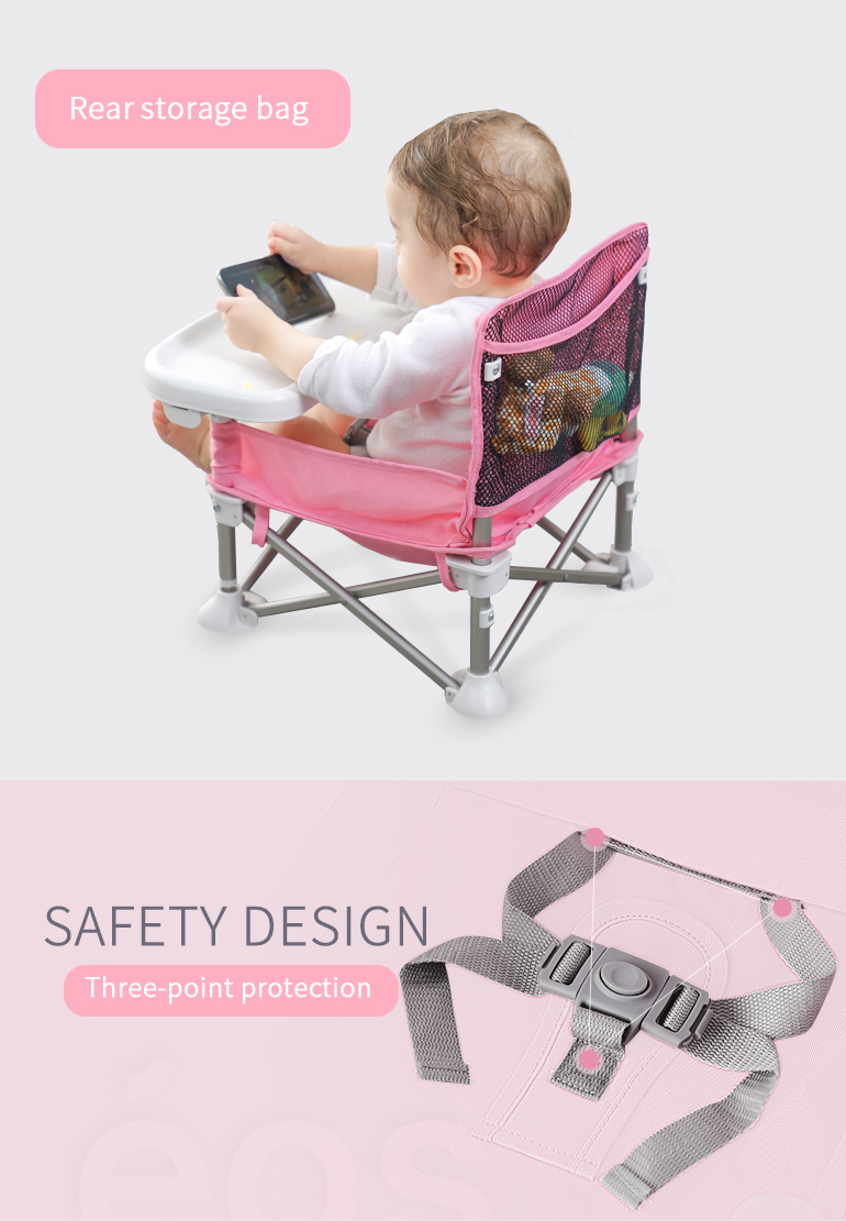 Portable Foldable Baby Dining Chair Booster Seat Customized Logo Lightweight