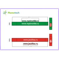 Buy cheap Red / Green USB Memory Stick High Speed Compact Silicone Bracelet Style product