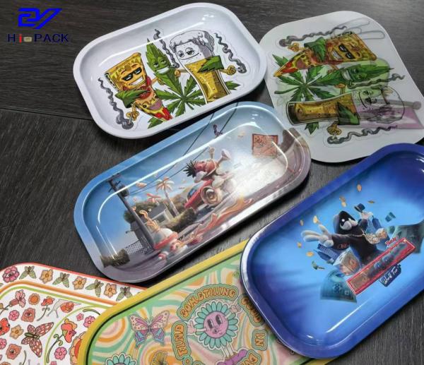 Buy cheap Beautiful Patterns Of Weed Packaging Tray With Magnet Lid from wholesalers