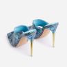 Buy cheap Handmade OEM Womens Leather Mule Slippers Snake Printing PU Material from wholesalers