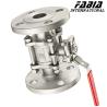 Buy cheap 1 2 Inch 1 4" Manual Ball Valve High Pressure Three Piece Flanged from wholesalers