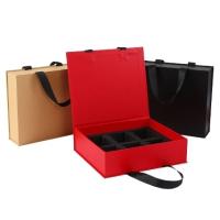 Buy cheap CMYK Cardboard Packaging Gift Box FSC Portable Folding Cardboard Box With Ribbon product
