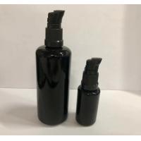 Buy cheap Black Glass Lotion Bottles Dispenser Bottle Cosmetic Lotion Bottle Glass Makeup product