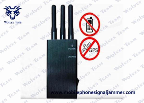 Buy cheap 5 Band Portable Cell Phone Jammer , Wifi Signal Scrambler Woring Range 1 - 10m from wholesalers
